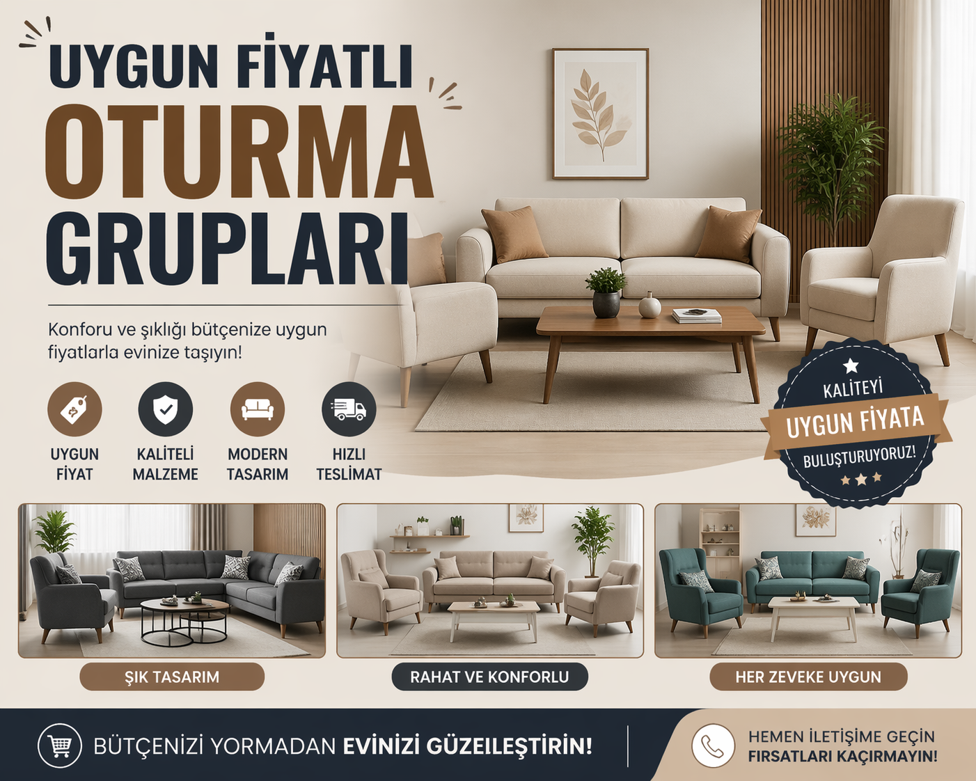 Özvatan Oturma Grupları | Ratemo Mobilya